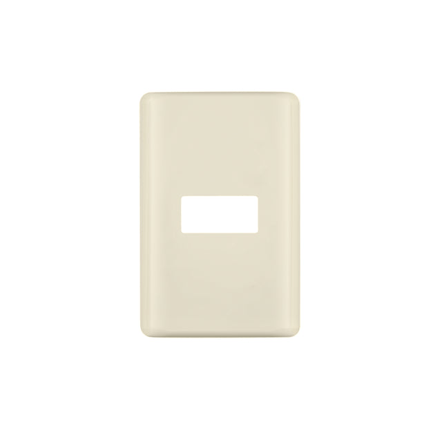 Placa 1 módulo, marfil, línea Volteck Basic