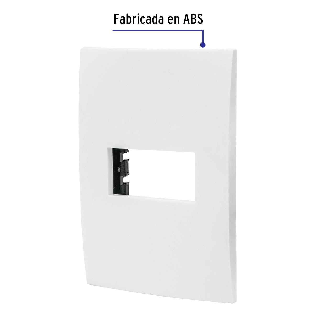 Placa 1 Módulo de ABS, Línea Oslo, Color Blanco, Volteck