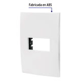 Placa 1 Módulo de ABS, Línea Oslo, Color Blanco, Volteck