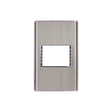 Placa de acero inox con 1 ventana 1.5 módulos, línea Lisboa
