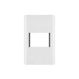 Placa blanca de 1 ventana 1.5 módulos, línea Lisboa, Volteck