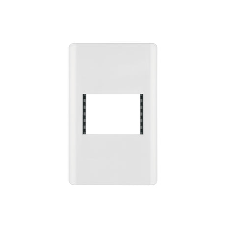 Placa blanca de 1 ventana 1.5 módulos, línea Lisboa, Volteck