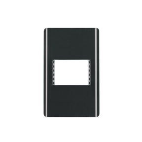Placa negra de 1 ventana 1.5 módulos, línea Lisboa, Volteck