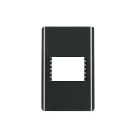 Placa negra de 1 ventana 1.5 módulos, línea Lisboa, Volteck
