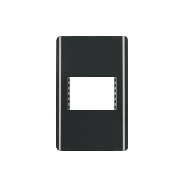 Placa negra de 1 ventana 1.5 módulos, línea Lisboa, Volteck