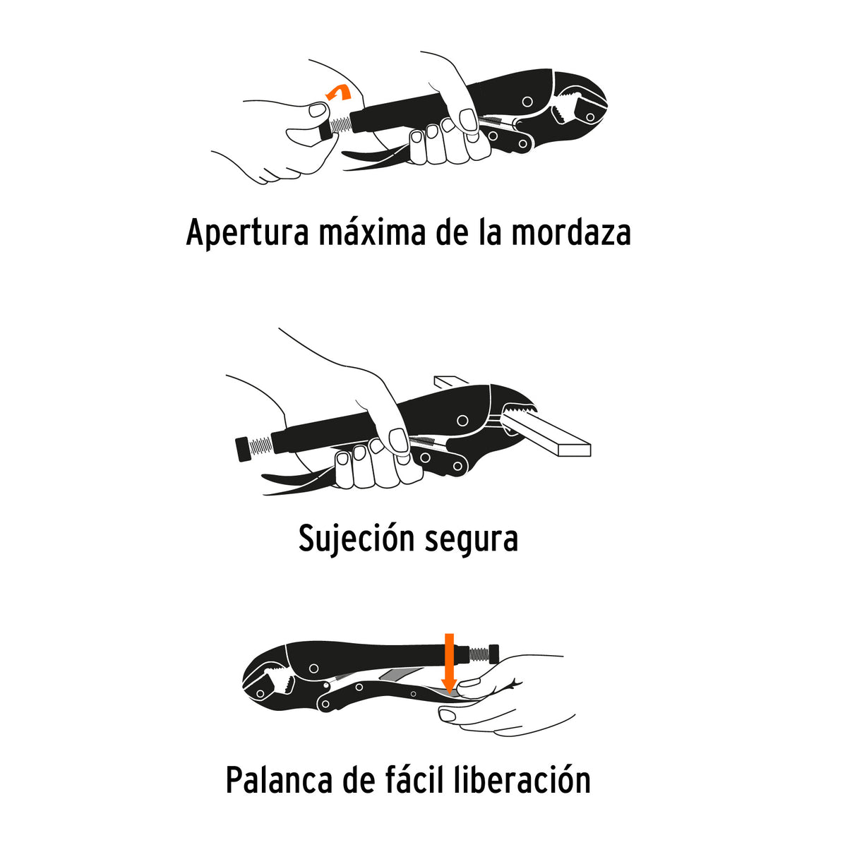 Pinza de Presión 12' Mordaza Recta, Truper