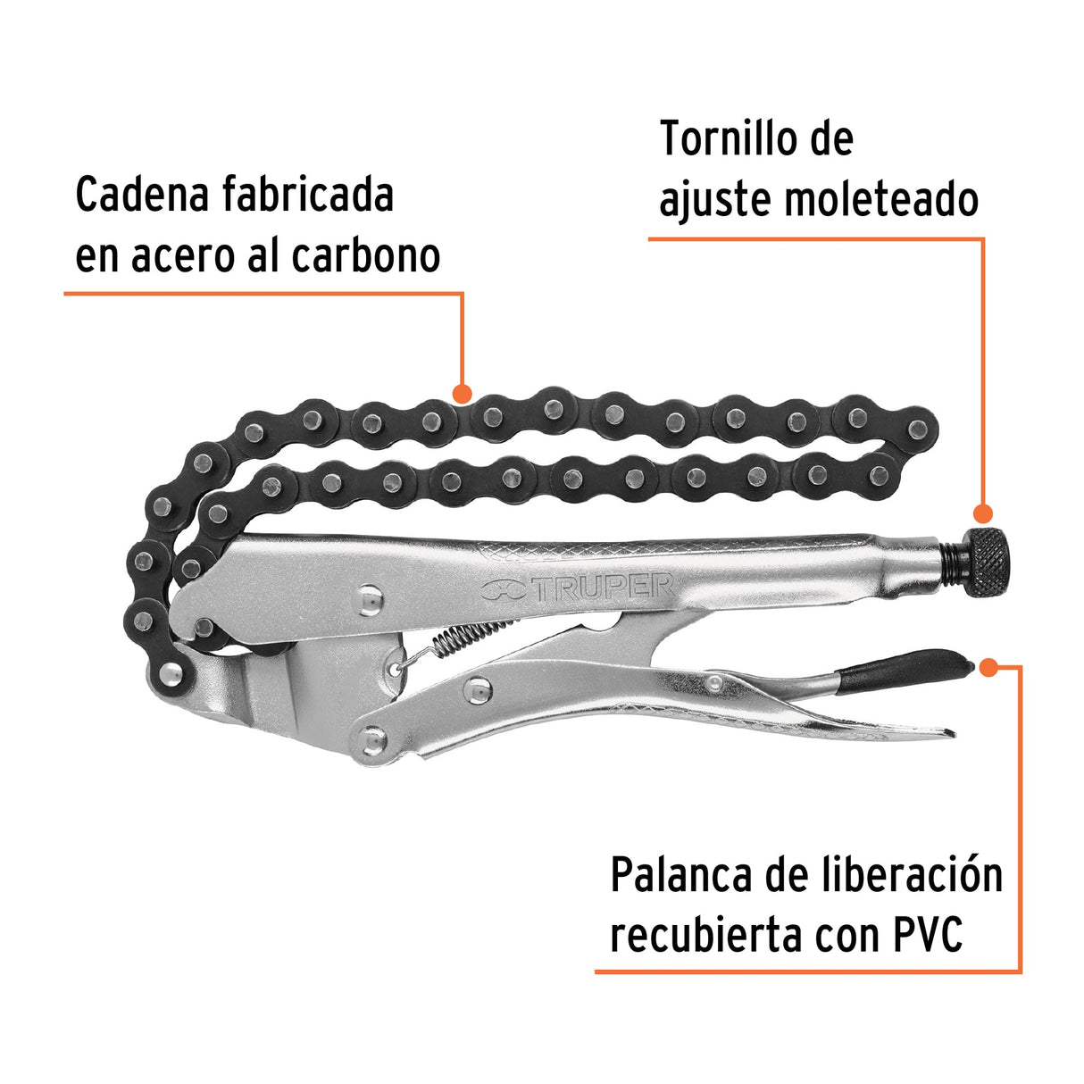 Pinza de Presión 8' de Cadena, Truper