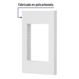 Placa 1 Ventana, 3 Módulos, Línea Española, Color Blanco