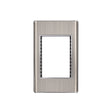 Placa de acero inox con 1 ventana 3 módulos, línea Lisboa