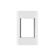 Placa blanca de 1 ventana 3 módulos, línea Lisboa, Volteck