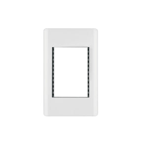 Placa blanca de 1 ventana 3 módulos, línea Lisboa, Volteck