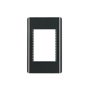 Placa negra de 1 ventana 3 módulos, línea Lisboa, Volteck