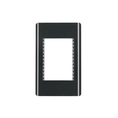 Placa negra de 1 ventana 3 módulos, línea Lisboa, Volteck