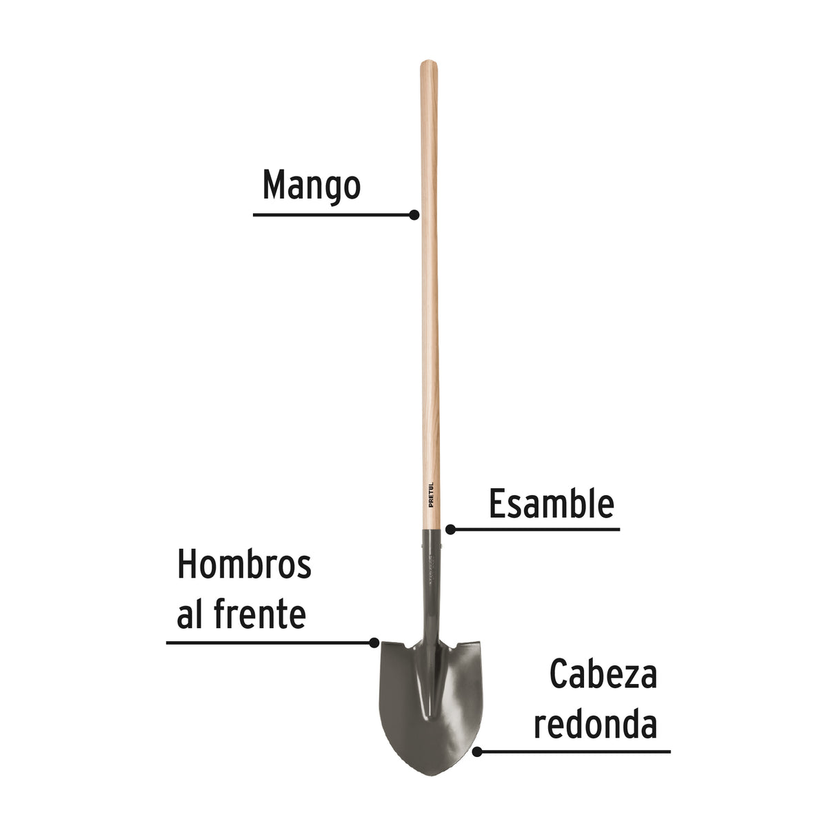 Pala Redonda Mango Largo 44', Pretul