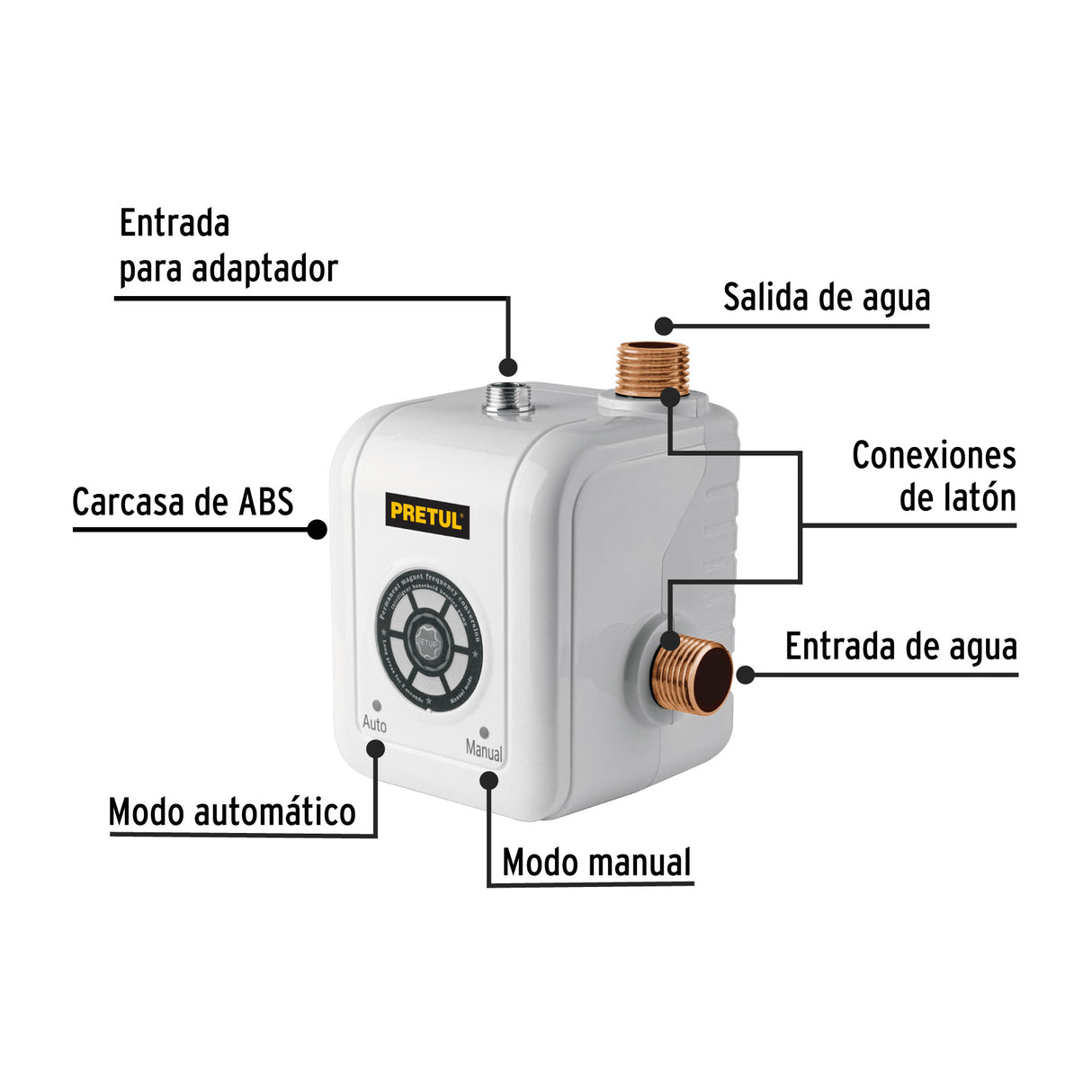 Bomba Presurizadora 1/10 HP, Pretul