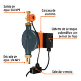 Bomba Presurizadora 1/3 HP, con Sensor Regulable, Truper