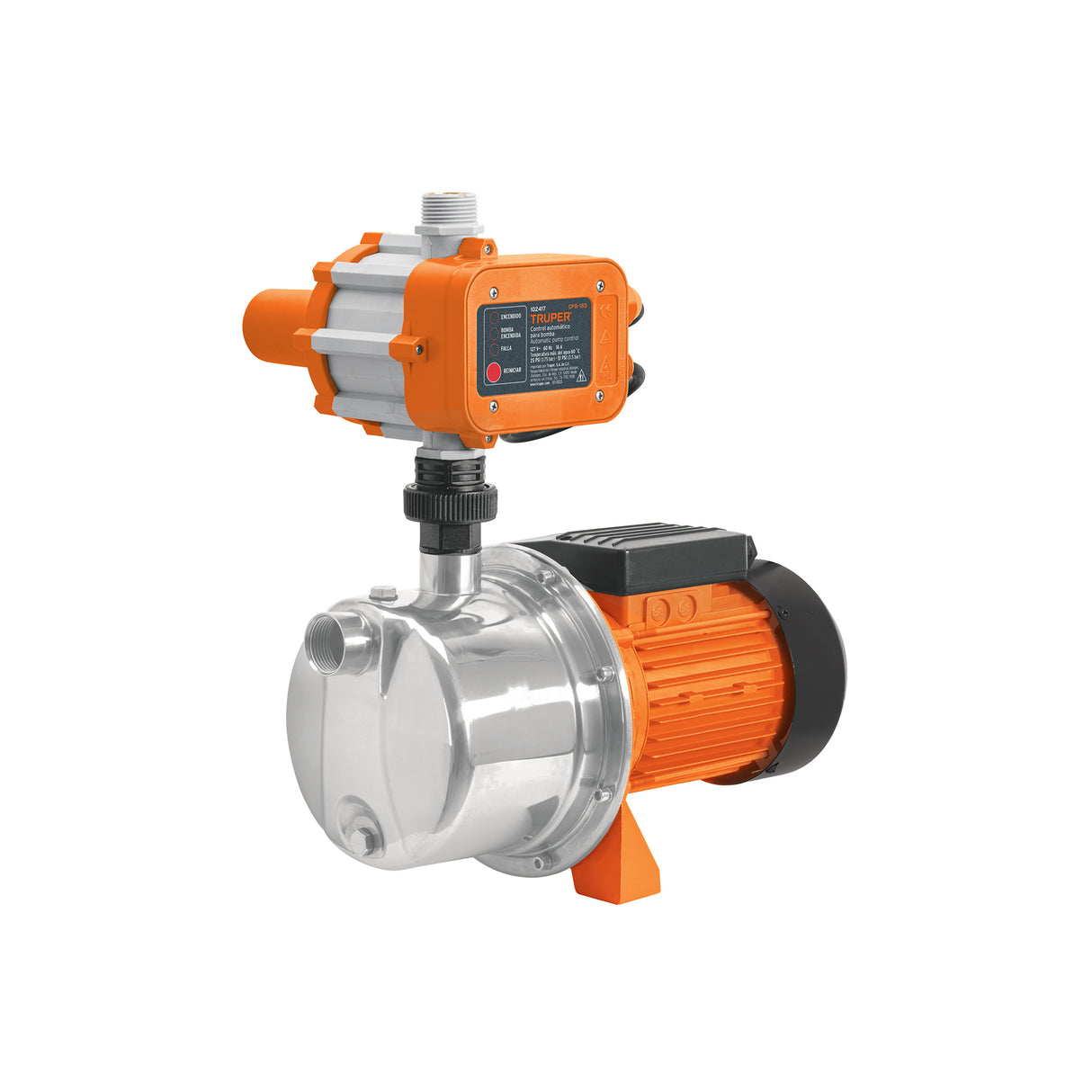 Bomba Presurizadora Jet Acero 1 HP con Control, Truper