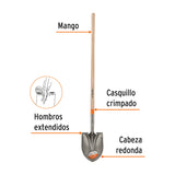 Pala Redonda Classic, Mango Largo 48', Truper