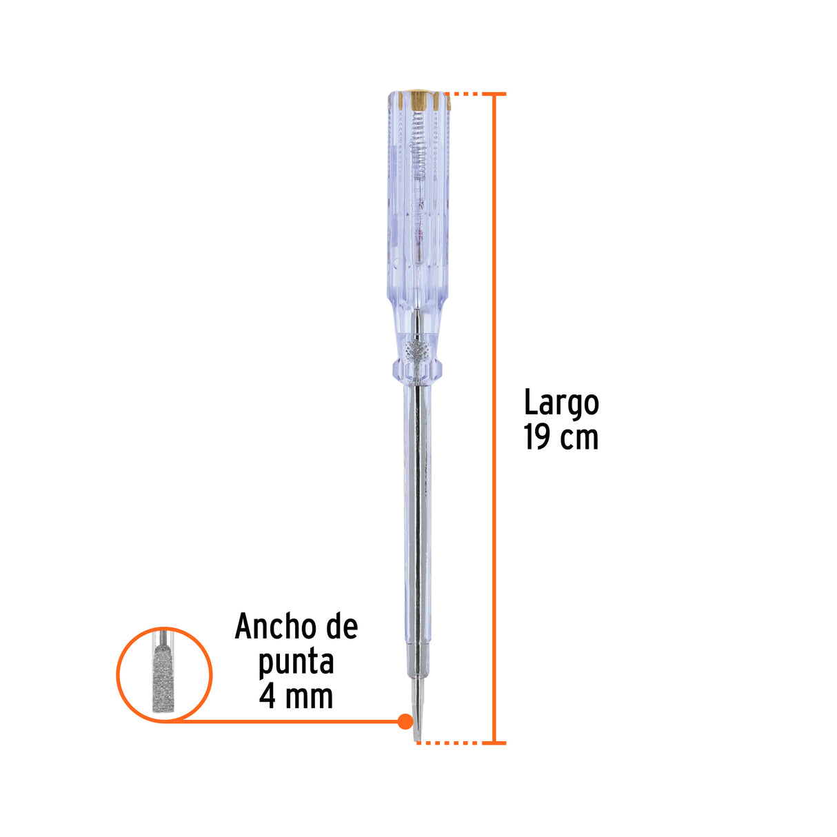 Probador de Circuitos de Corriente Alterna 19 cm, Truper