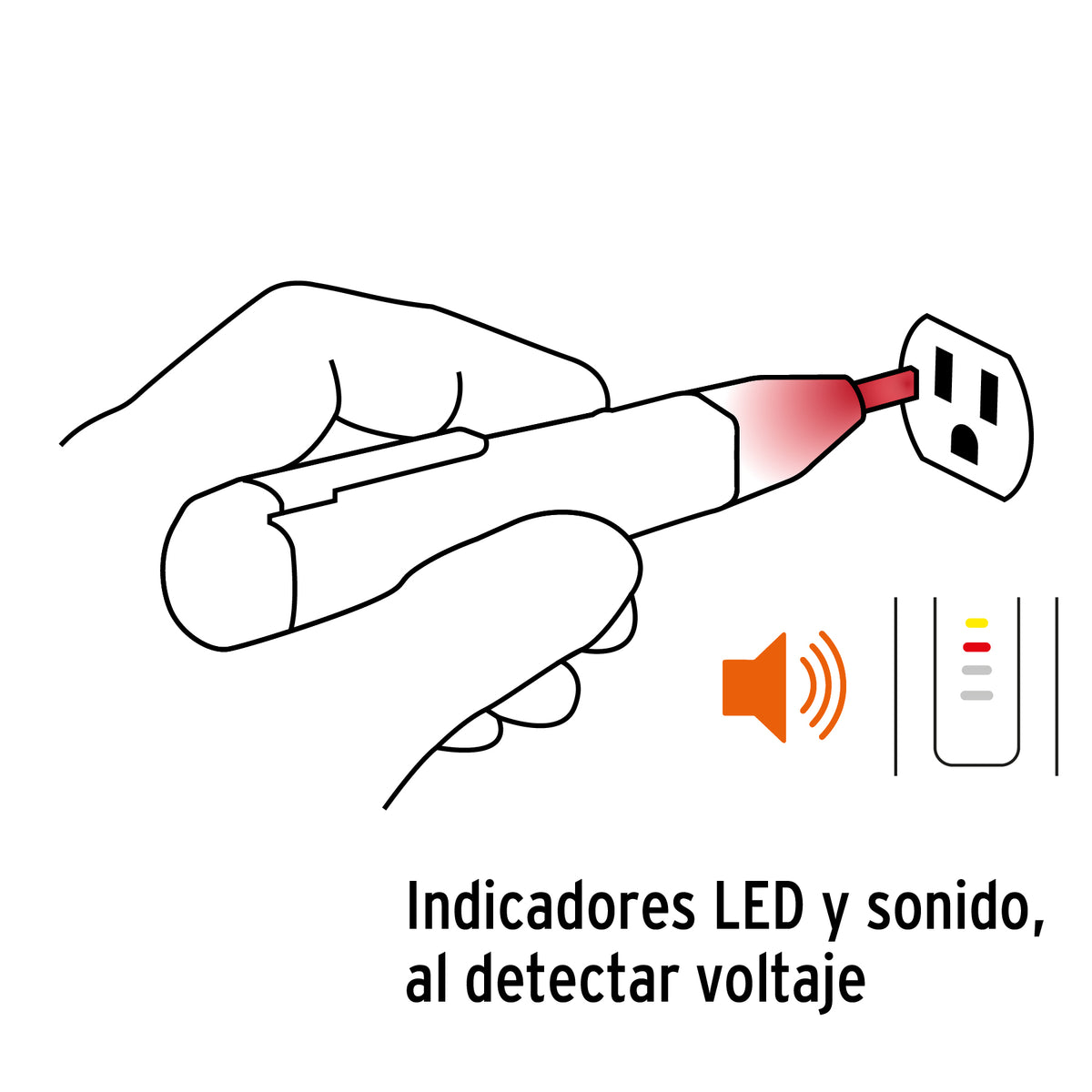 Probador de Voltaje sin Contacto de Doble Rango, Truper