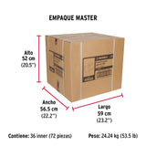 Caja con 24 Protectores para Patas de Silla, Café