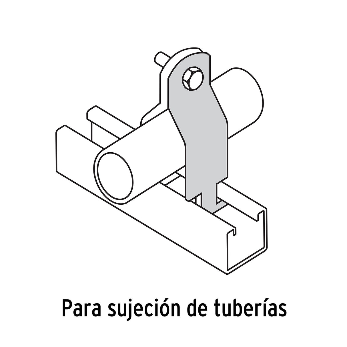 Abrazadera para Perfil Monocanal de 1 1/2', Volteck