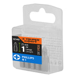 Estuche con 5 Puntas de Cruz PH1 Largo 1', Truper Expert