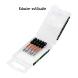 Estuche con 5 Puntas de Cruz PH1 de Impacto Largo 2'