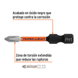 Estuche con 5 Puntas de Cruz PH1 de Impacto Largo 2'