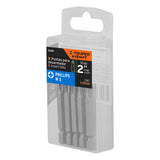 Estuche con 5 Puntas de Cruz PH3 Largo 2', Truper Expert