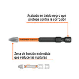 Estuche con 5 Puntas de Cruz PH2 de Impacto Largo 3', Expert