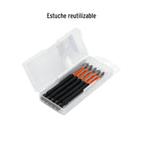 Estuche con 5 Puntas de Cruz PH2 de Impacto Largo 4'