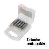 Estuche con 5 Puntas Pozidriv Combinadas Largo 1', Expert