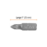 Estuche con 5 Puntas Pozidriv PZ1 Largo 1', Truper Expert