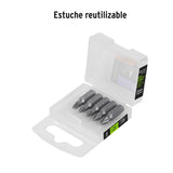 Estuche con 5 Puntas Pozidriv PZ1 Largo 1', Truper Expert