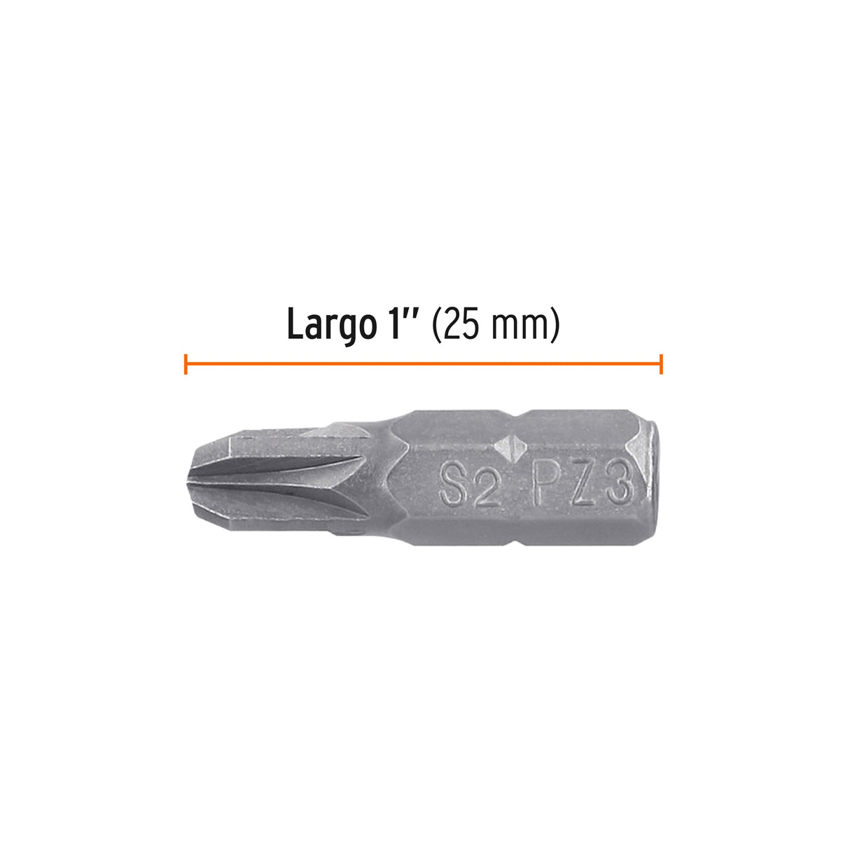 Estuche con 5 Puntas Pozidriv PZ3 Largo 1', Truper Expert