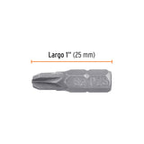 Estuche con 5 Puntas Pozidriv PZ3 Largo 1', Truper Expert