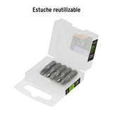 Estuche con 5 Puntas Pozidriv PZ3 Largo 1', Truper Expert
