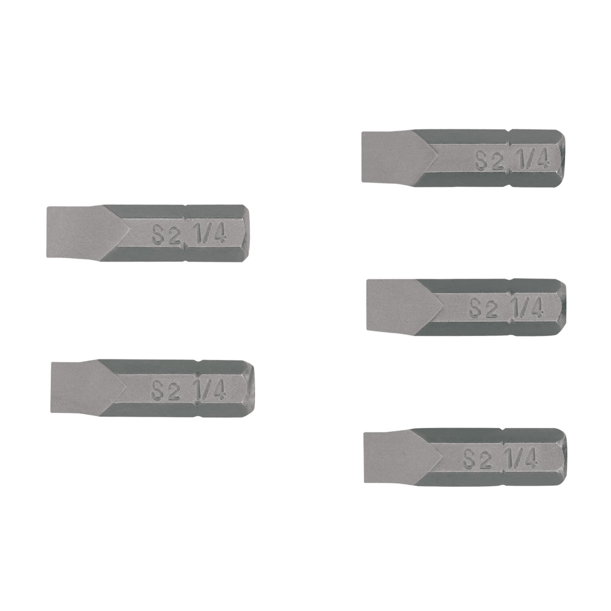 Estuche con 5 Puntas Planas de 1/4' Largo 1', Truper Expert