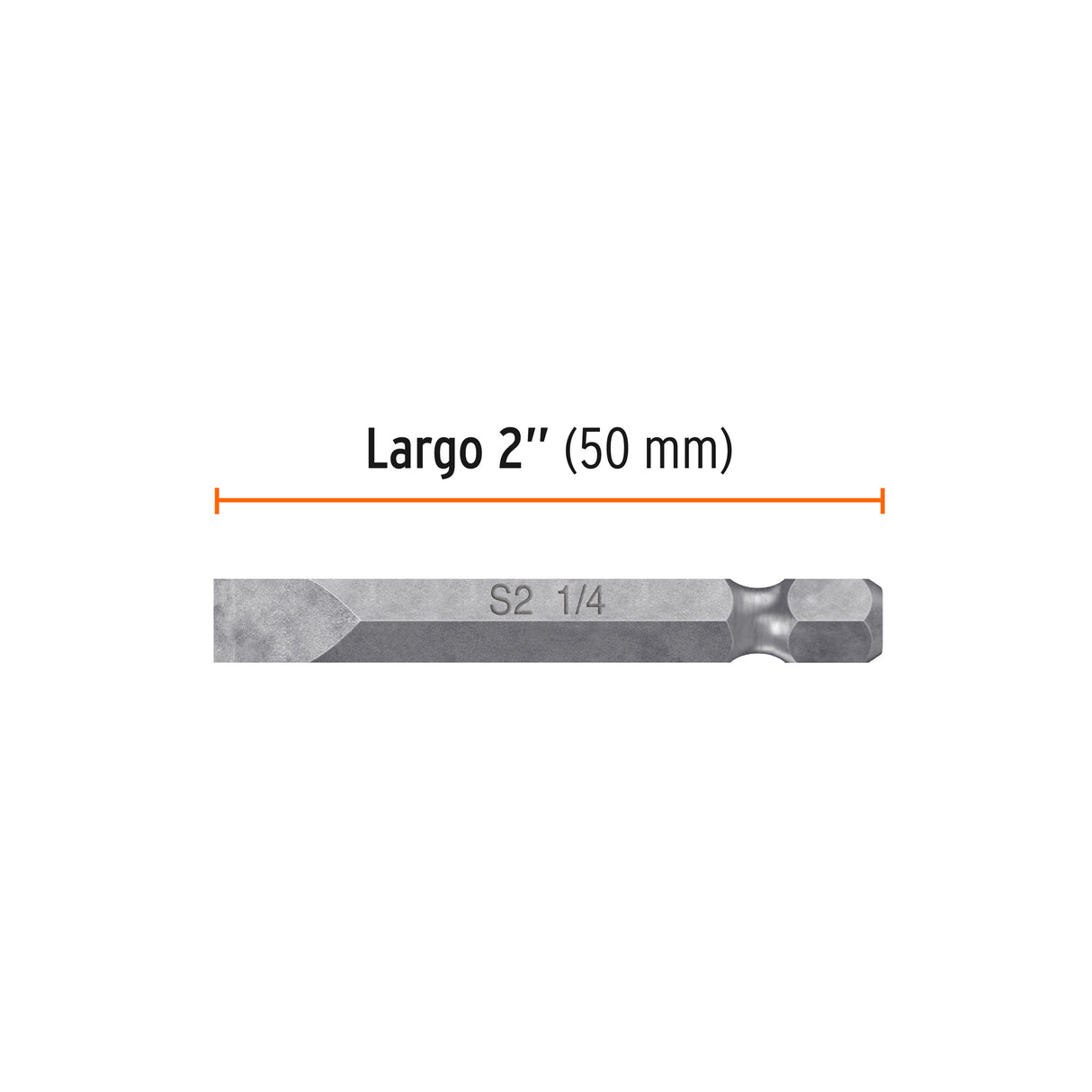Estuche con 5 Puntas Planas de 1/4' Largo 2', Truper Expert