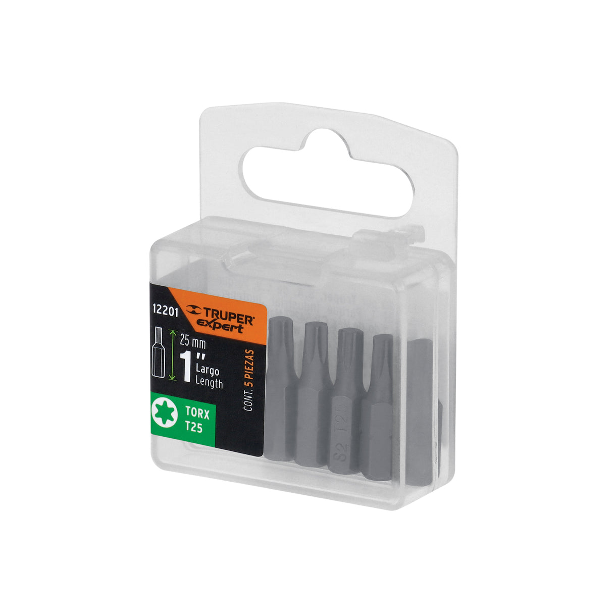 Estuche con 5 Puntas Torx T25 Largo 1', Truper Expert