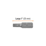 Estuche con 5 Puntas Torx T25 Largo 1', Truper Expert
