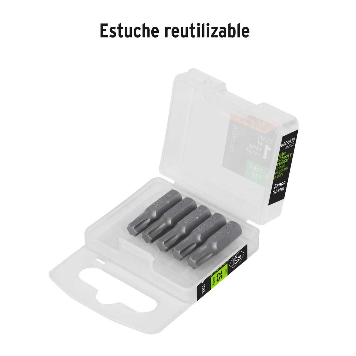 Estuche con 5 Puntas Torx T30 Largo 1', Truper Expert