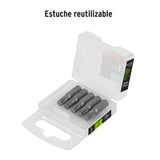 Estuche con 5 Puntas Torx T30 Largo 1', Truper Expert