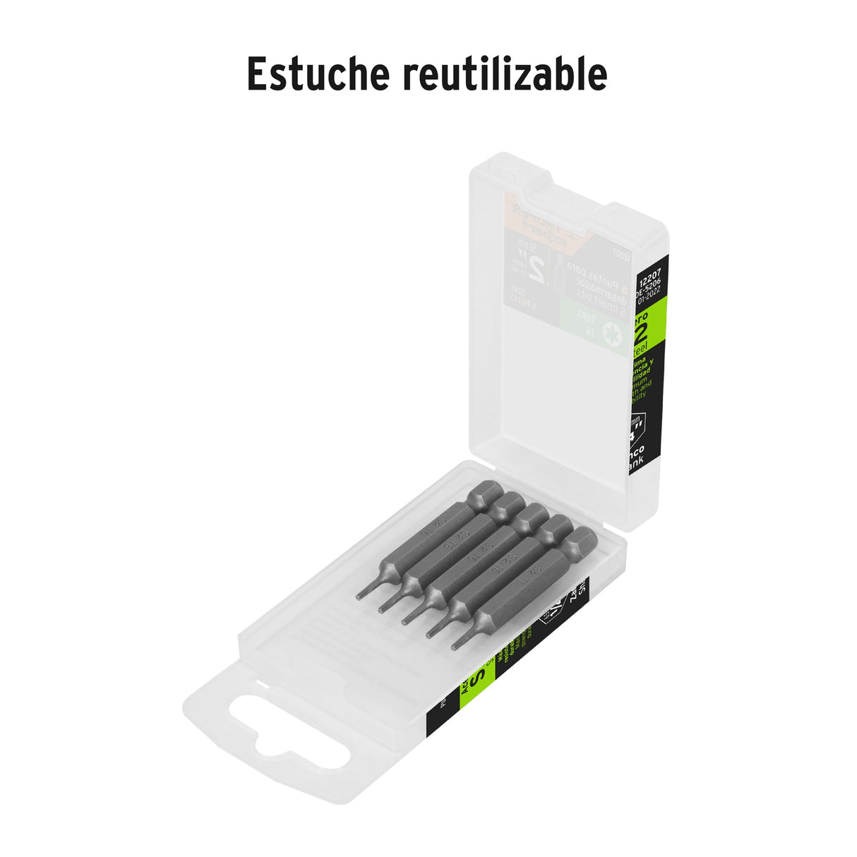 Estuche con 5 Puntas Torx T6 Largo 2', Truper Expert