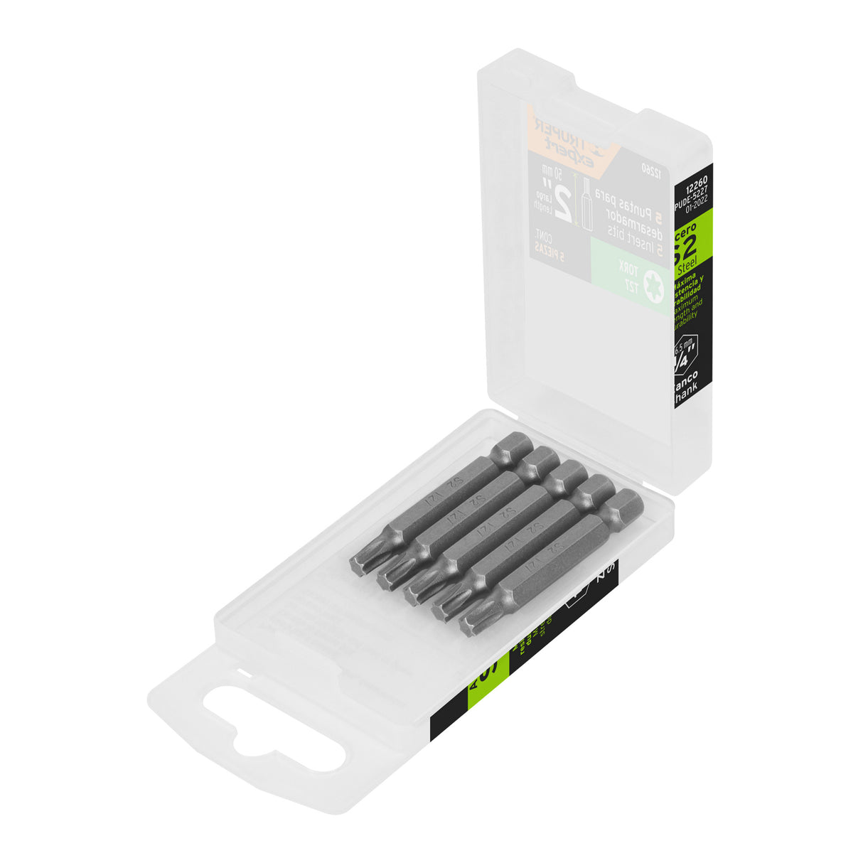 Estuche con 5 Puntas Torx T27 Largo 2', Truper Expert