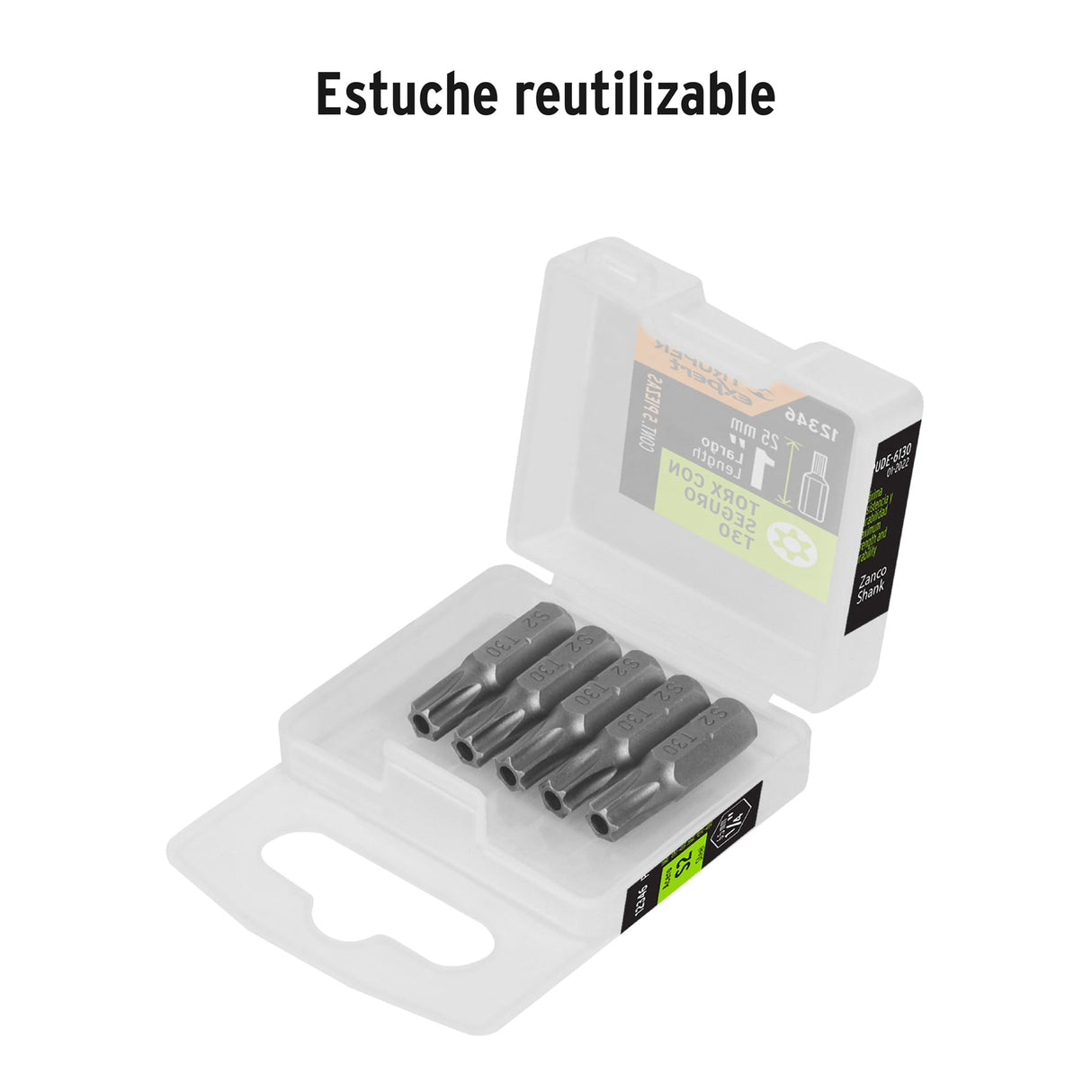 Estuche con 5 Puntas Torx T30 con Seguro Largo 1', Expert
