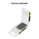 Estuche con 5 Puntas Torx T20 con Seguro Largo 2', Expert