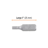 Estuche con 5 Puntas Hexagonales de 3 mm Largo 1', Expert
