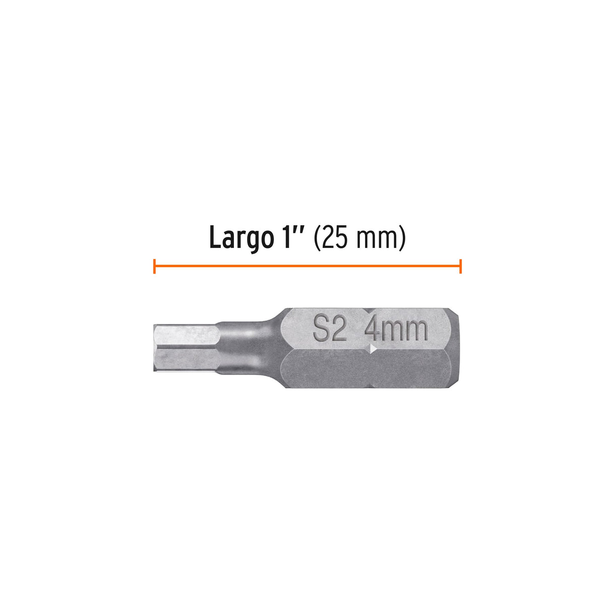 Estuche con 5 Puntas Hexagonales de 4 mm Largo 1', Expert